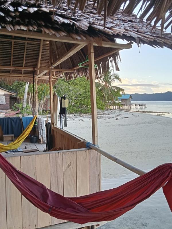 Volunteers dorm room balconies